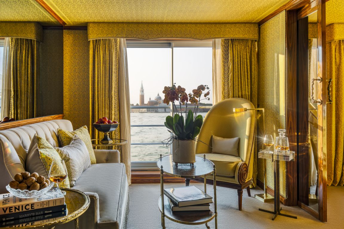 River cruising specialists Uniworld reveals its newest vessel, the S.S. La Venezia, designed in collaboration with fashion house Fortuny. 