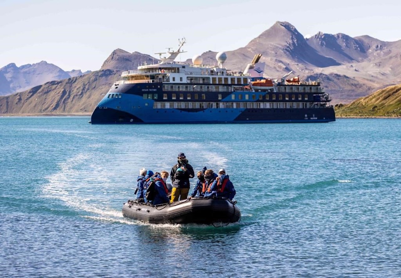 Albatros Expeditions celebrates the christening in South Georgia of the Ocean Victory, a vessel that reaches new environmental standards.