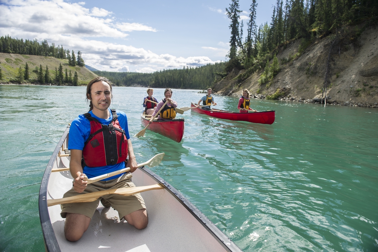 The Yukon River in Canada's north-western Yukon Territory draws paddlers from all over the world, many to take part in the Yukon River Quest.