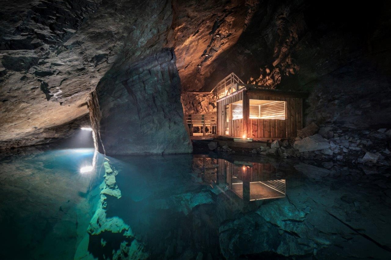 Visitors to Sweden can now enjoy the health and meditative benefits of a new sauna ritual that includes bathing in crystal-clear natural spring water 80 meters below ground.